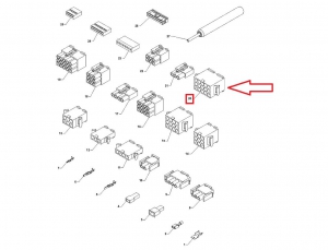 0V0813 - 15-pin connector/p molex 3191