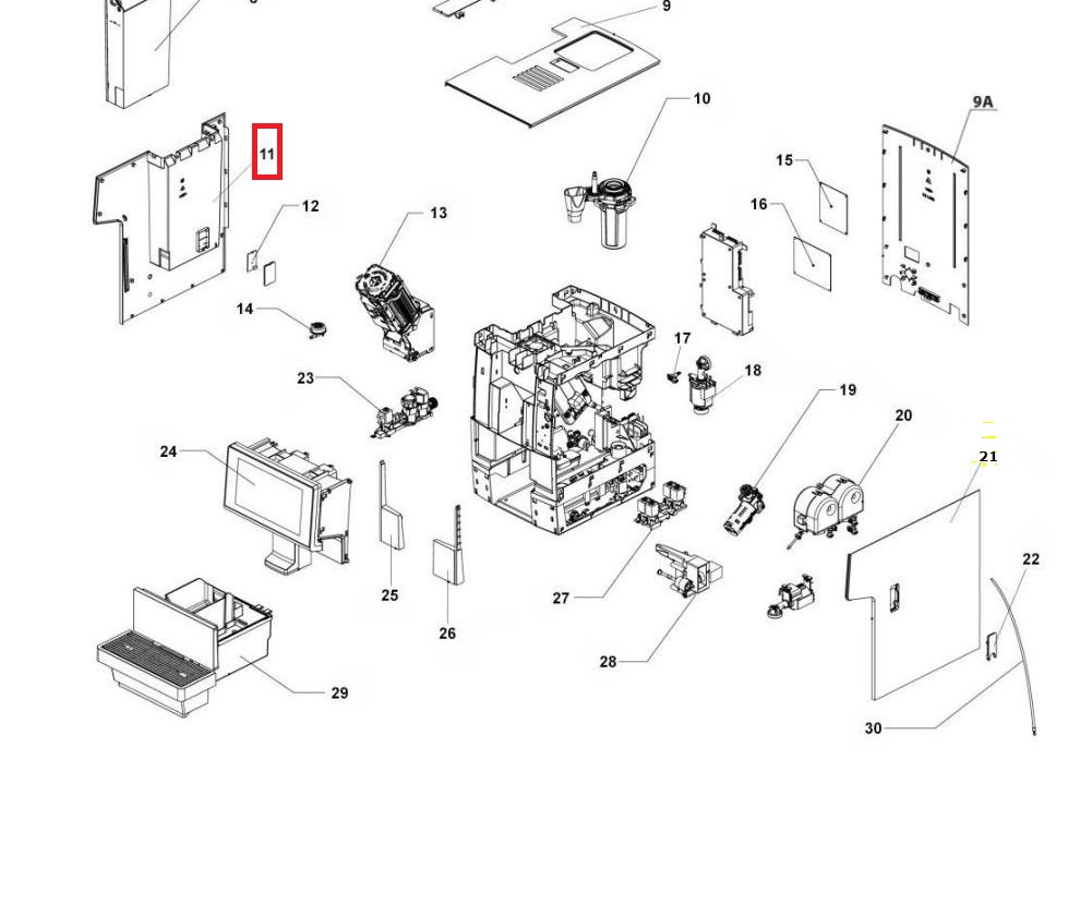 9S0100334 - Tapa de carcasa izquierda 2 litros ex código 8s10480