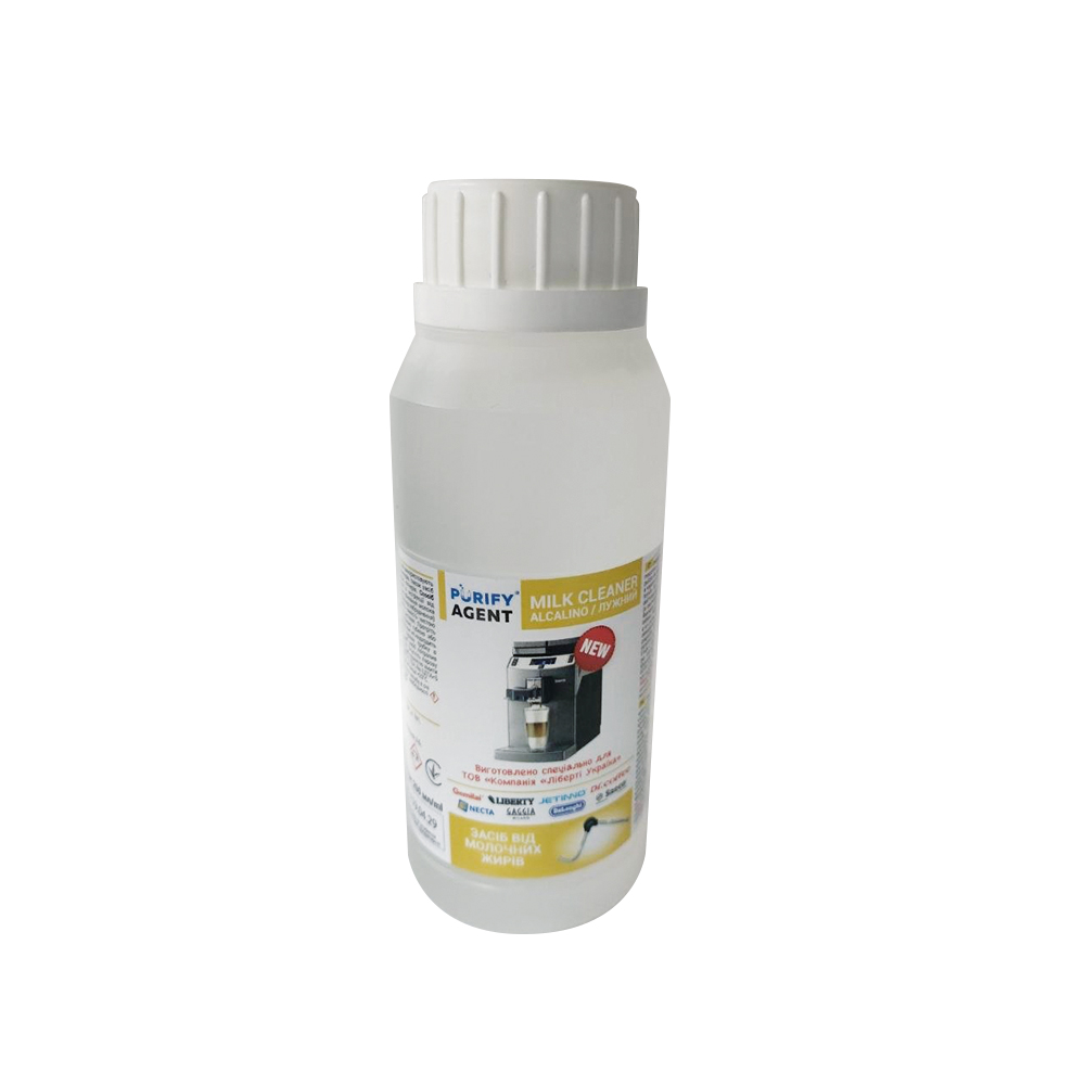 PURMIL001ALC - New milk clener alkaline professional 250мл видаляє тверді відкладення фосфату кальцію та білків